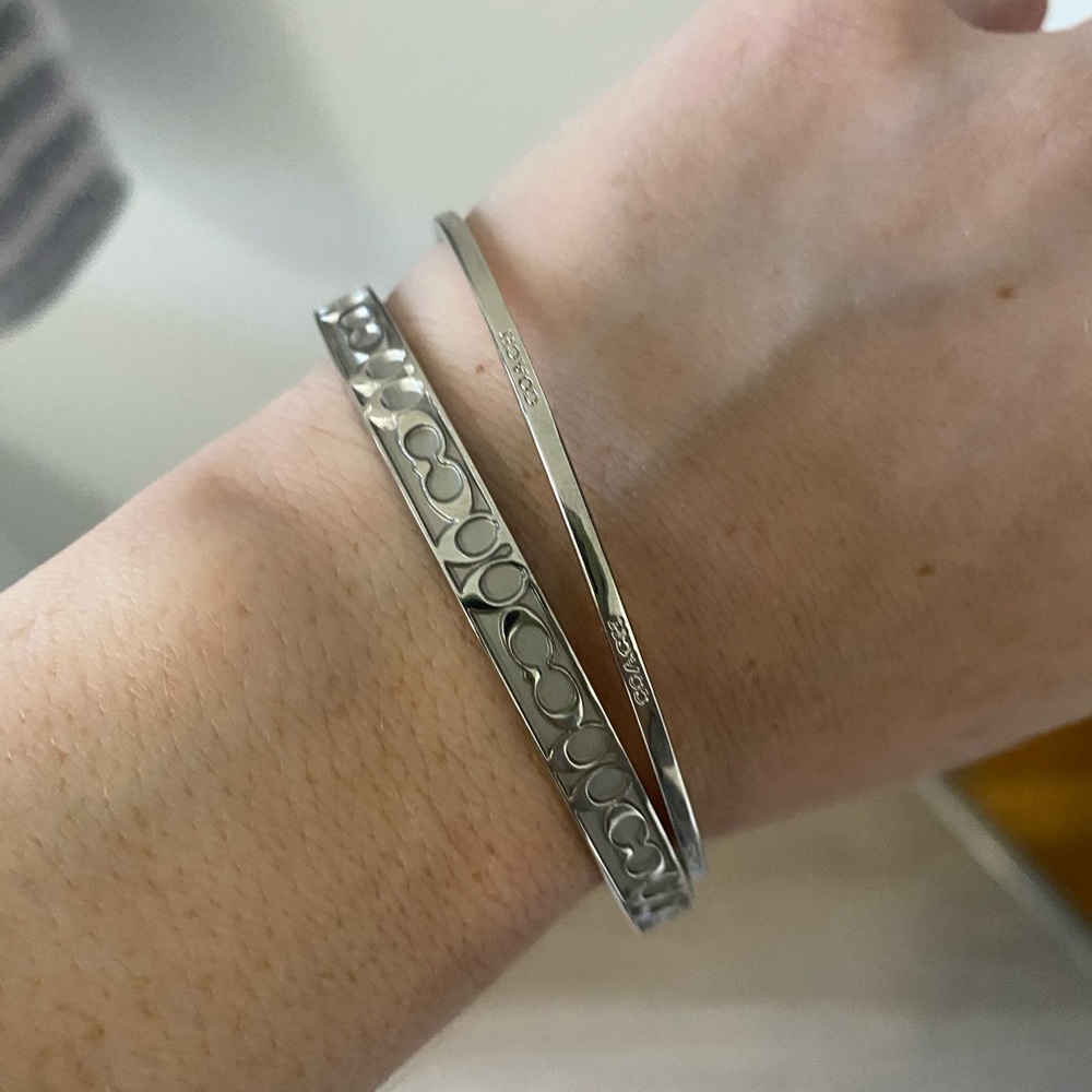 Silver Coach Bangles